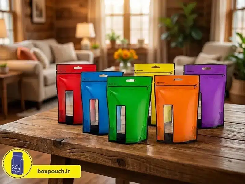 پاکت رنگی پنجره عمودی