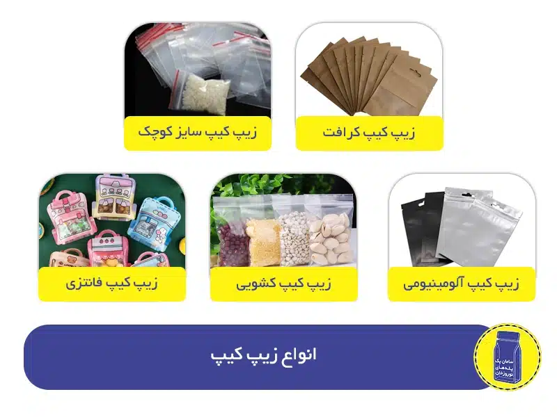انواع زیپ کیپ