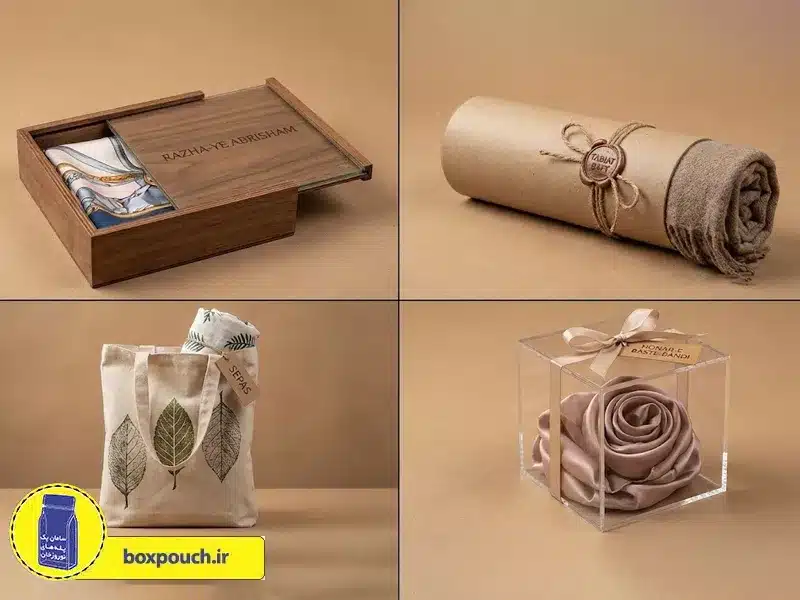 ایده بسته بندی خلاقانه شال و روسری