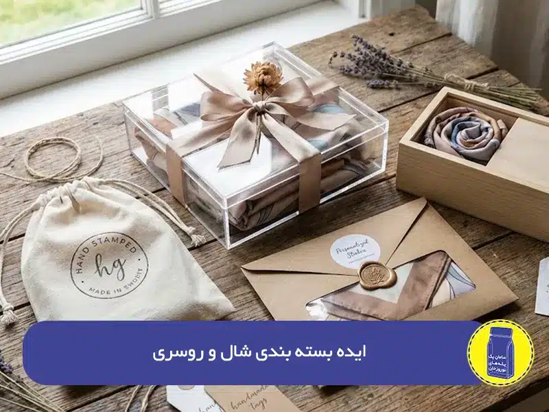 ایده بسته بندی شال و روسری