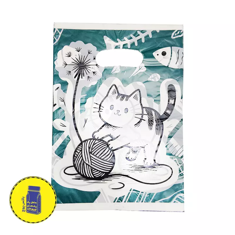 نایلون دسته موزی طرح گربه