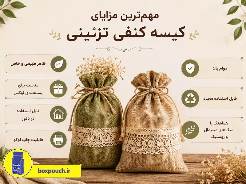 مهم‌ترین مزایای کیسه کنفی تزئینی