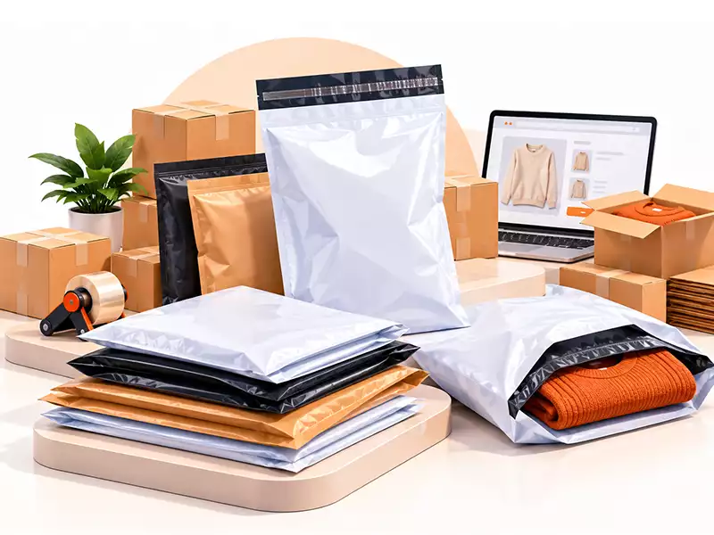 انواع پاکت بسته بندی مناسب برای فروشگاه های اینترنتی: 1. پاکت پستی نایلونی